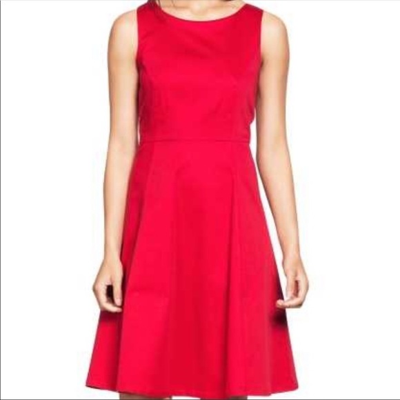 red fit and flare dress plus size